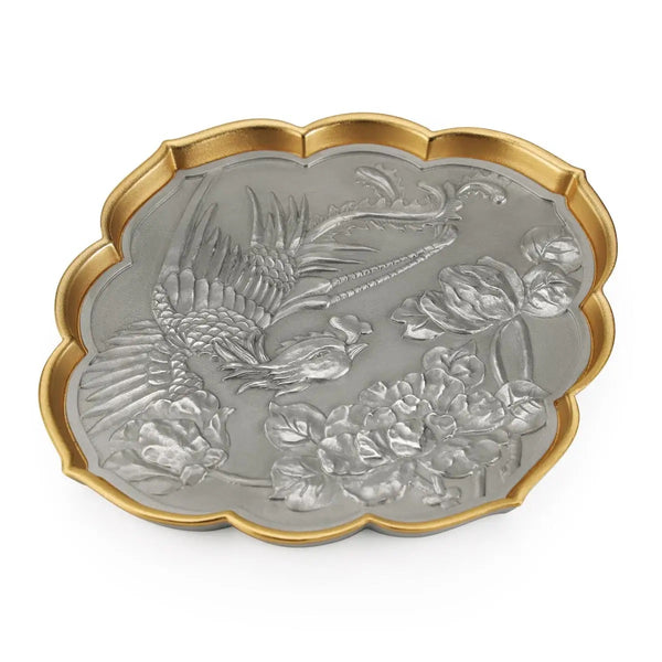 Royal Selangor Straits Expression - Phoenix & Peony Valet Tray — front view