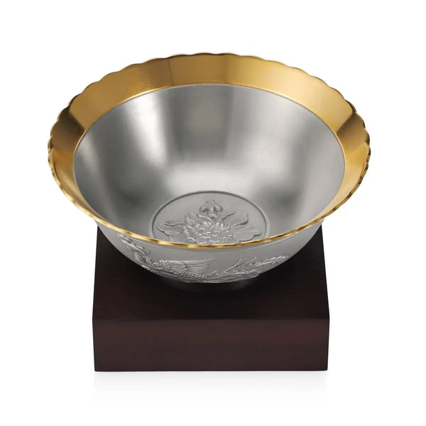 Royal Selangor Straits Expression - Phoenix & Peony Bowl — front view