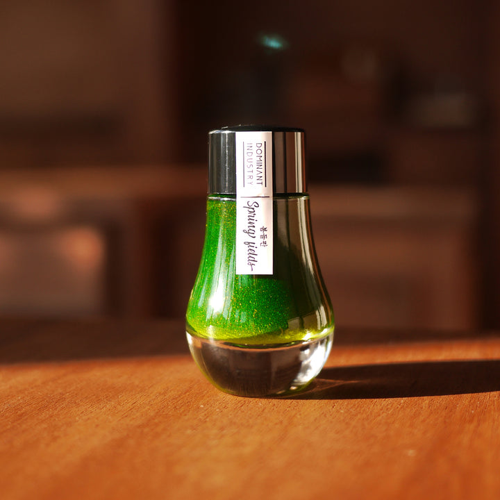 Dominant Industry Pearl 25ml Ink Bottle Spring Fields 016 — Dominant Industry fountain pen ink — premium bottled ink for writing, at Cityluxe Singapore