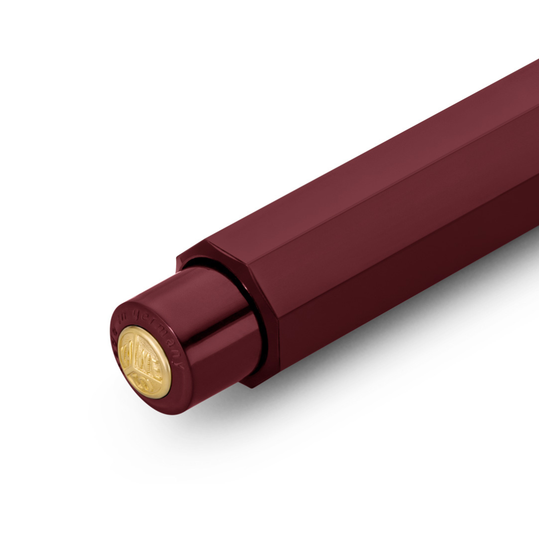 Kaweco Classic Sport Mechanical Pencil - Bordeaux — writing at an angle