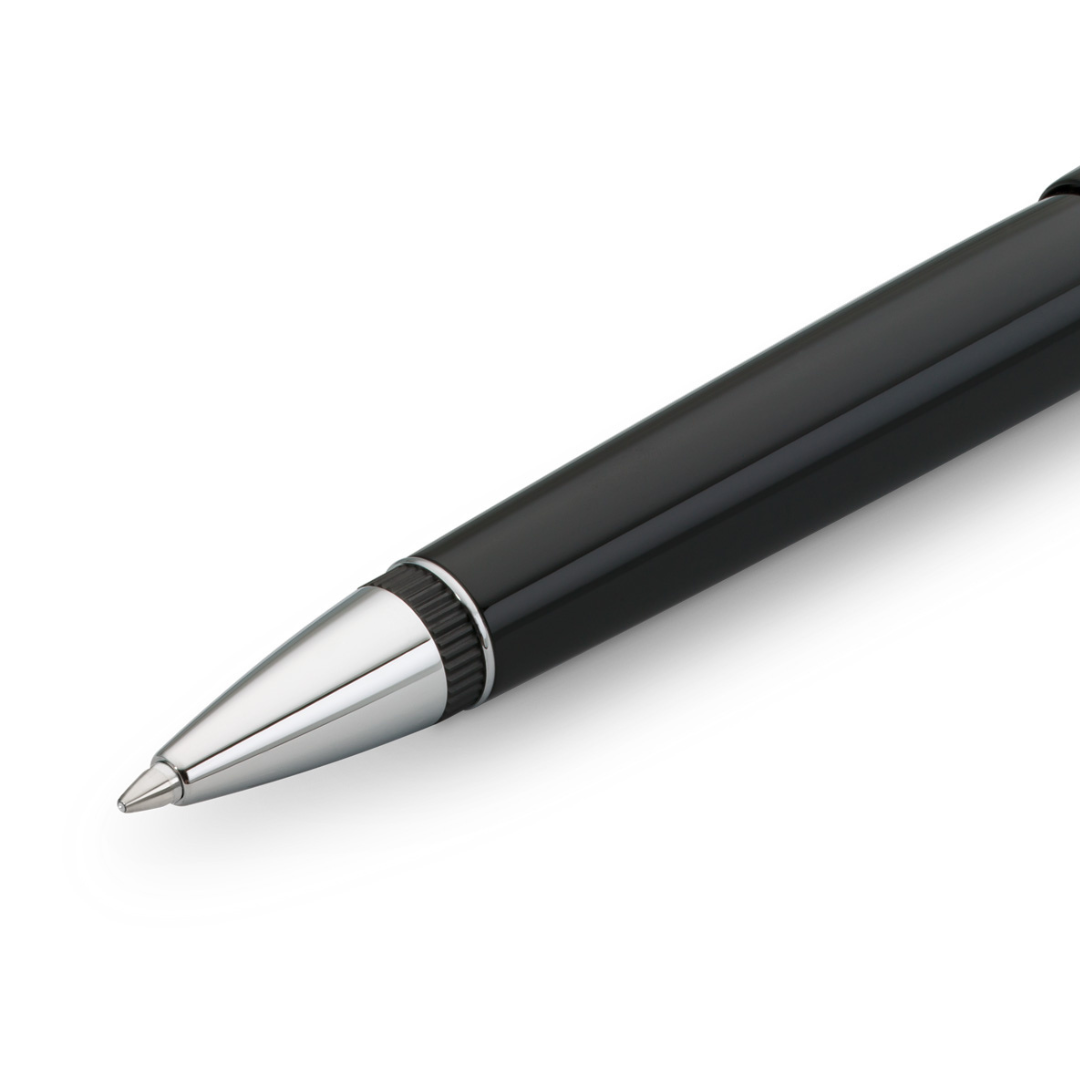 Kaweco DIA2 Ballpoint Pen - Black with Chrome Trim — flat lay