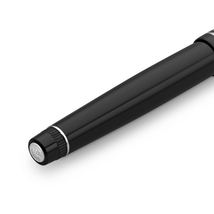 Kaweco DIA2 Rollerball Pen - Black with Chrome Trim — flat lay