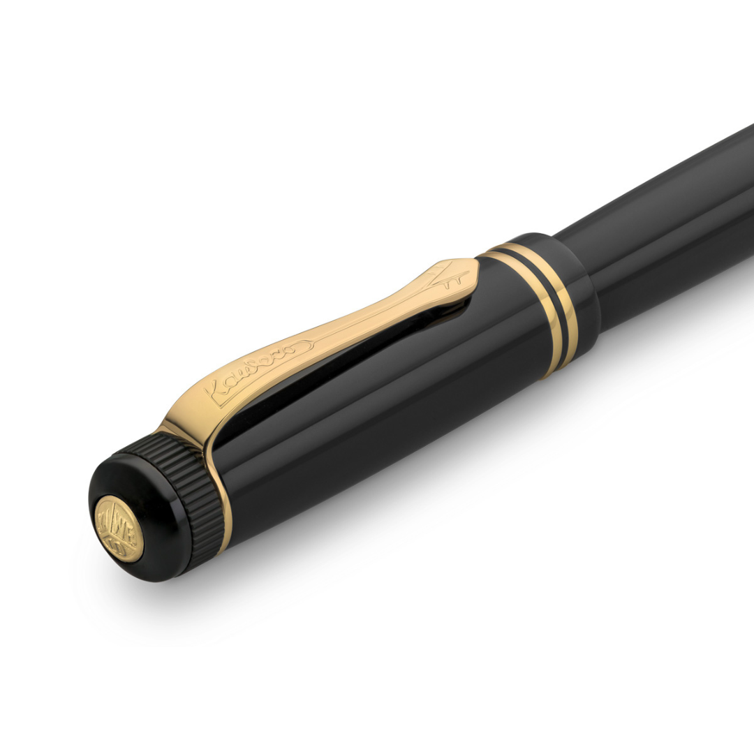 Kaweco DIA2 Rollerball Pen - Black with Gold Trim