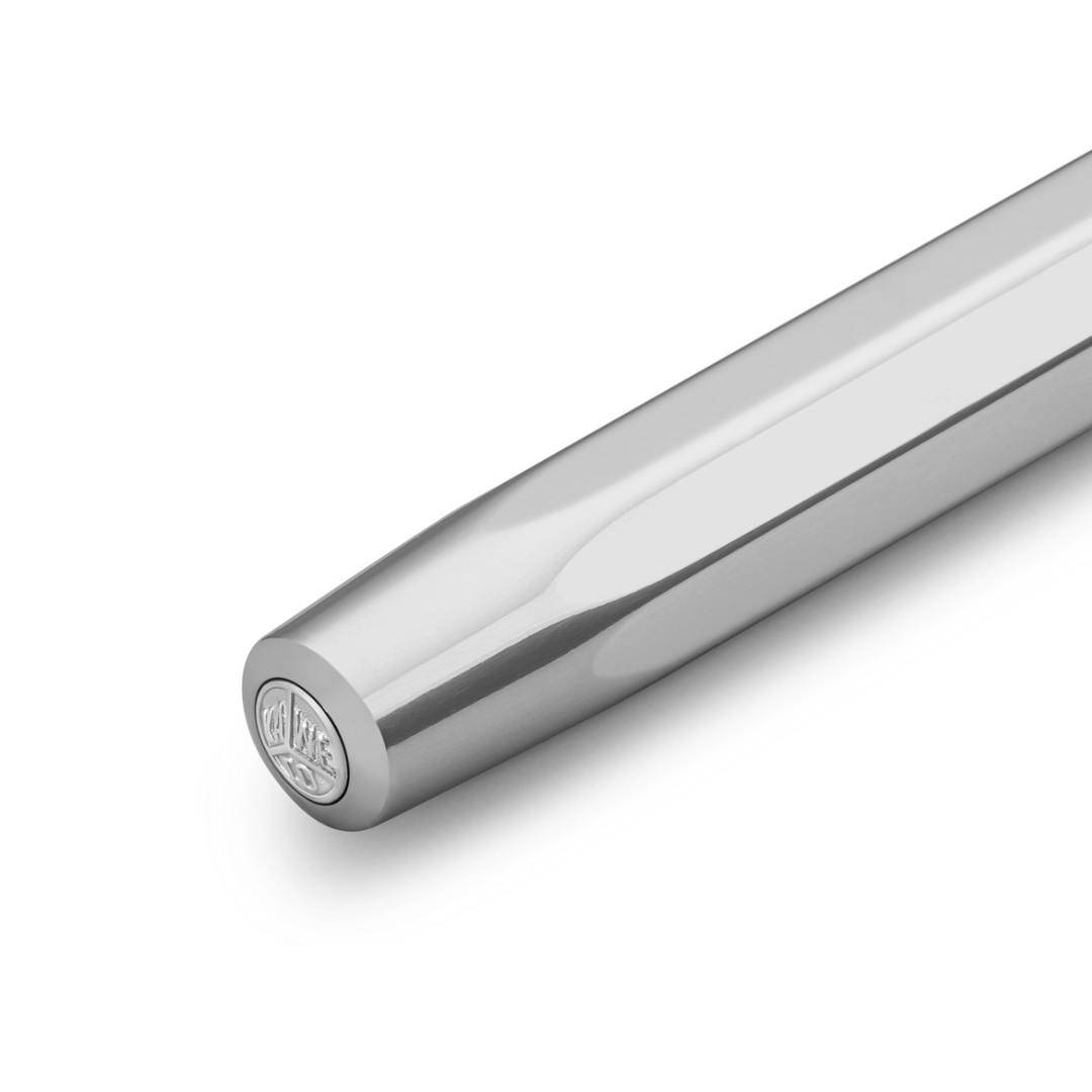 Kaweco AL Sport Gel Roller Pen - Raw Aluminium — close-up