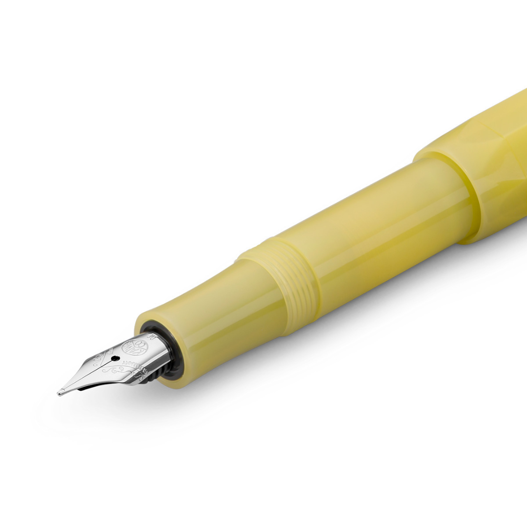 Kaweco Frosted Sport Fountain Pen - Sweet Banana — flat lay