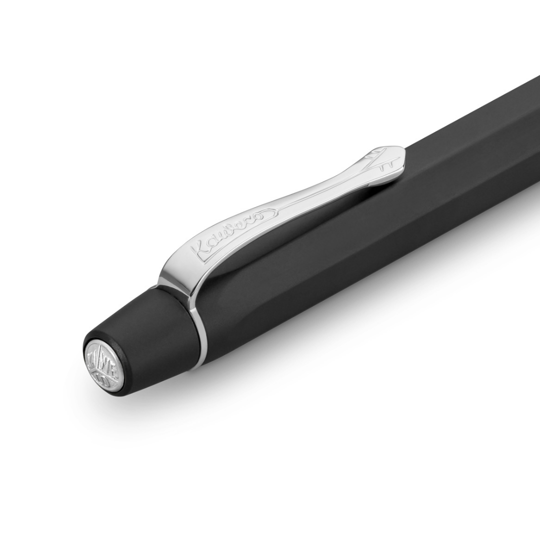 Kaweco ORIGINAL Ballpoint Pen Black Chrome — writing at an angle