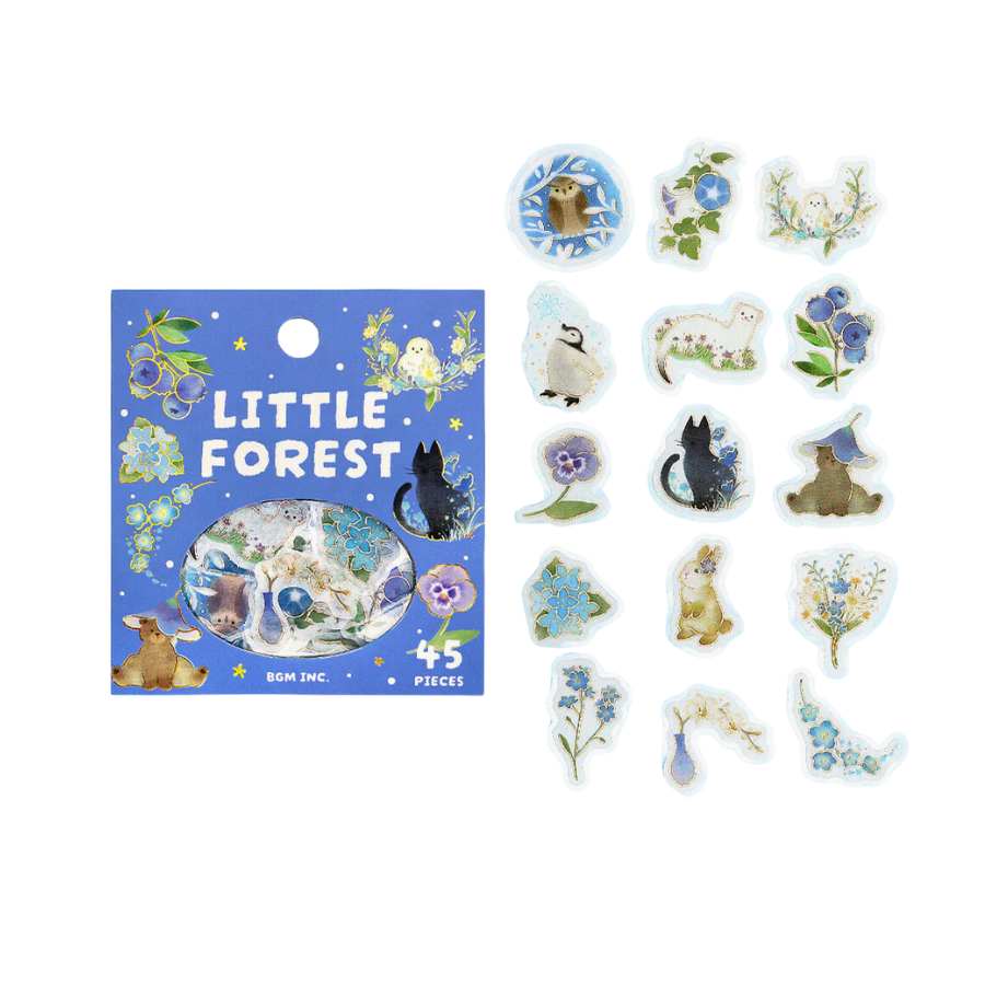 BGM Foil Stamping Flake Seal: Forest of Warmth - Blue