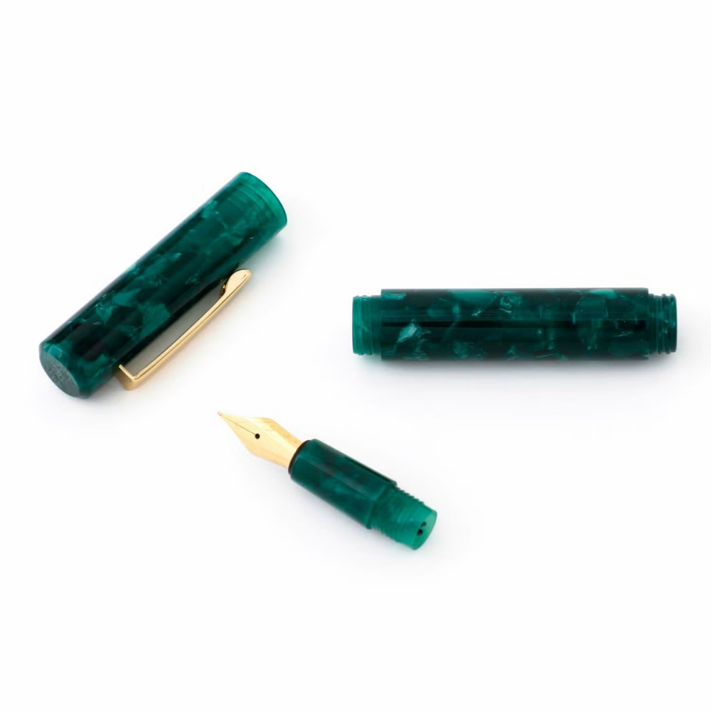 Hightide Attaché Marbled Fountain Pen - Green