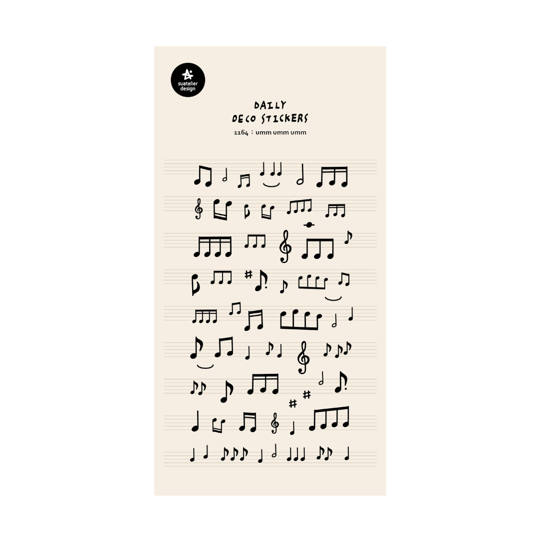 Suatelier Daily Deco Stickers in umm umm umm — Suatelier decorative sticker — for journaling, planners and scrapbooking, at Cityluxe Singapore