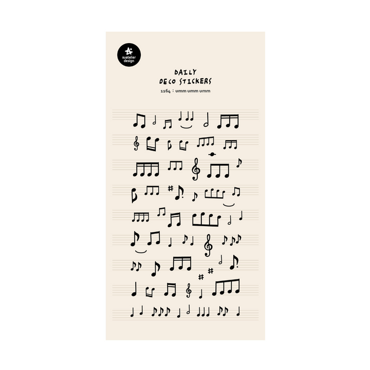 Suatelier Daily Deco Stickers in umm umm umm — Suatelier decorative sticker — for journaling, planners and scrapbooking, at Cityluxe Singapore