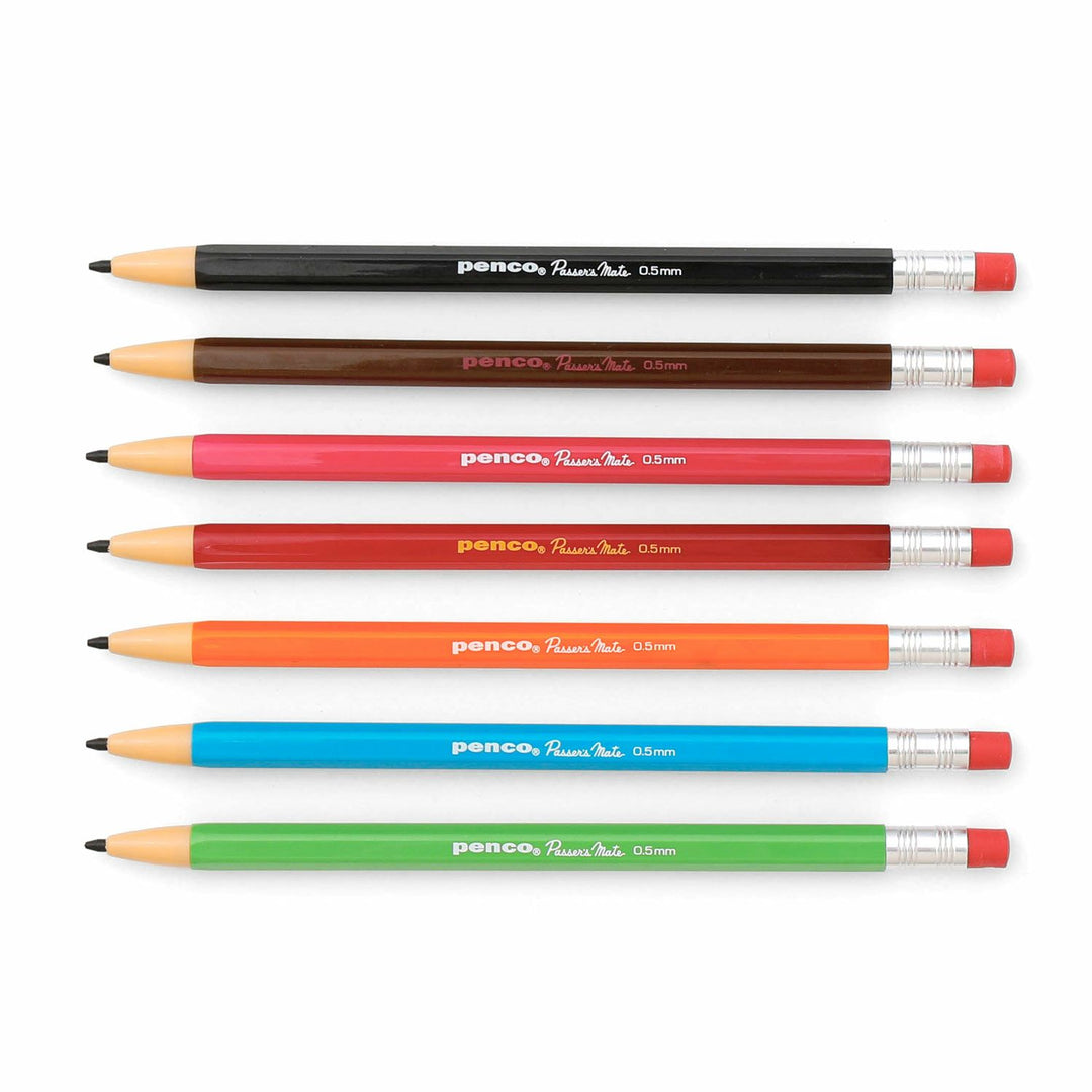 Penco Passers Mate Mechanical Pen - Red Orange — lead extended