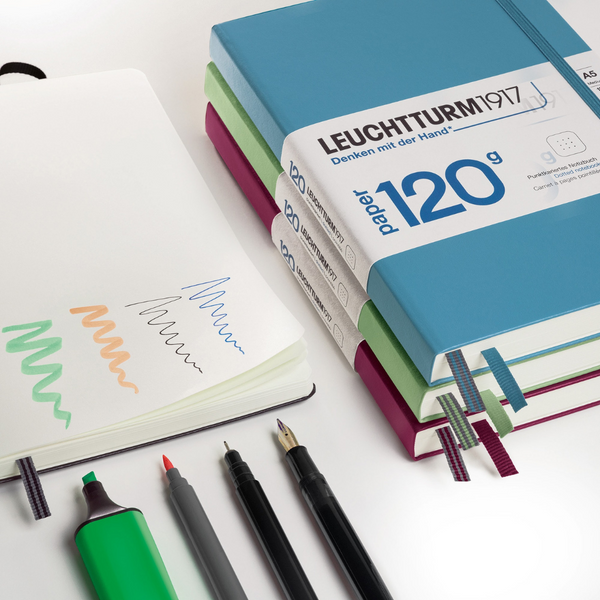 이미지를 갤러리 뷰어에 로드 , Leuchtturm1917 120G Edition A5 Medium Hardcover Notebook - Dotted / Forest Green
