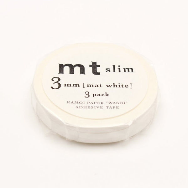 Load image into Gallery viewer, MT Slim 3mm Washi Tape Set Matte White, MT Tape, Washi Tape, mt-slim-3mm-matte-white-washi-tape-set-of-3-mtslims12, For Crafters, Monochrome, washi tape, Cityluxe
