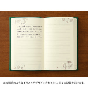 Midori 1 Year Diary - 1 Day 1 Page Flower