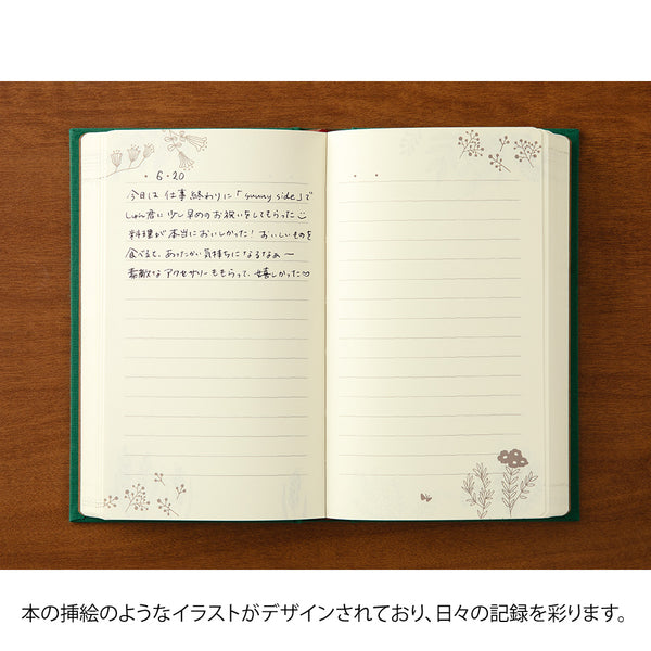 Load image into Gallery viewer, Midori 1 Year Diary - 1 Day 1 Page Flower
