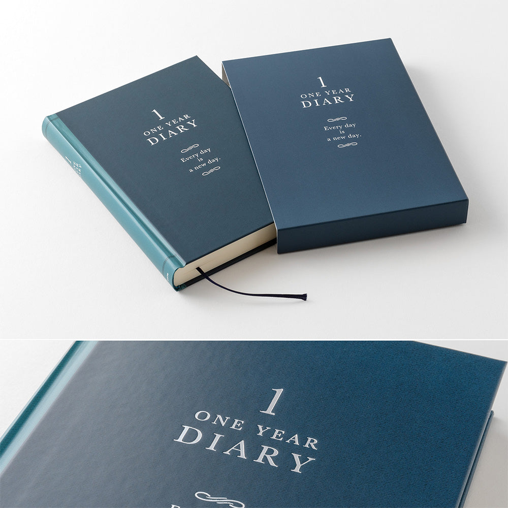 Midori 1 Year Diary in 1 Day 1 Page Classic Blue — Midori md diary & calendar — premium stationery and lifestyle, at Cityluxe Singapore