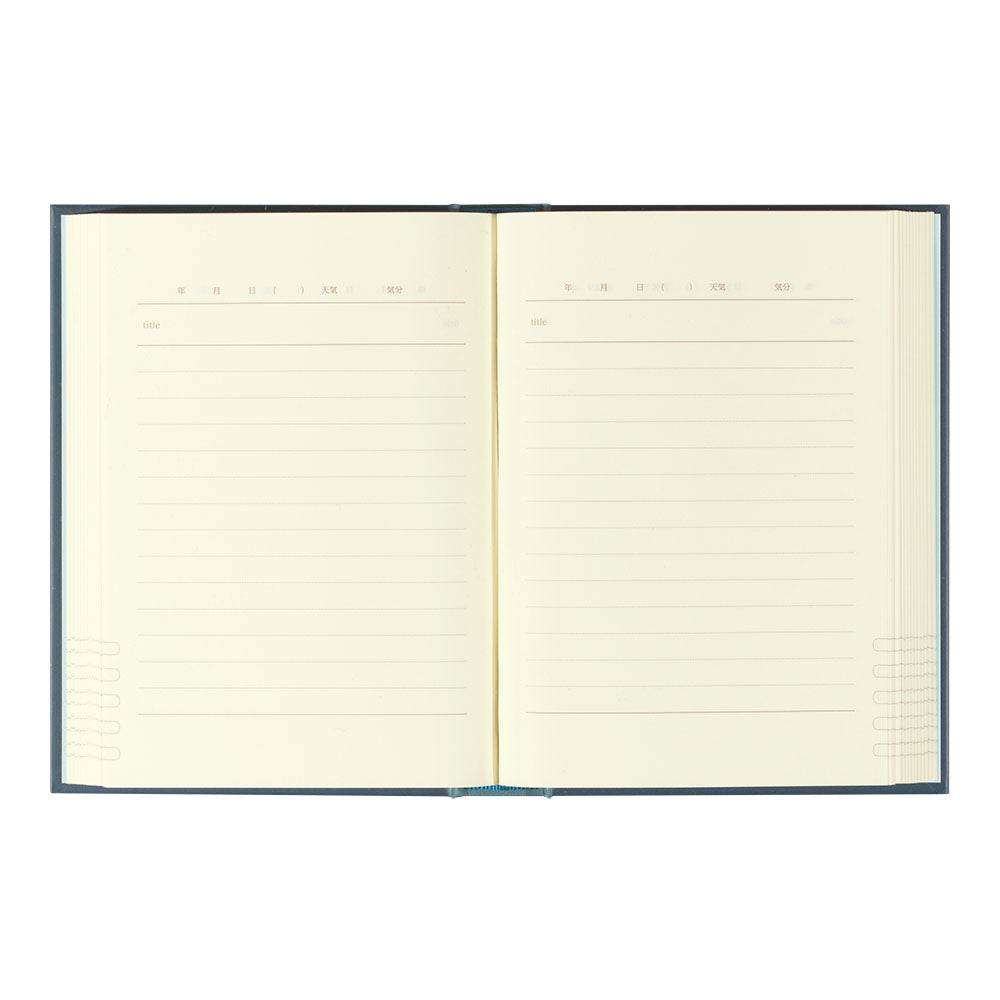 Midori 1 Year Diary - 1 Day 1 Page Classic Blue — close-up