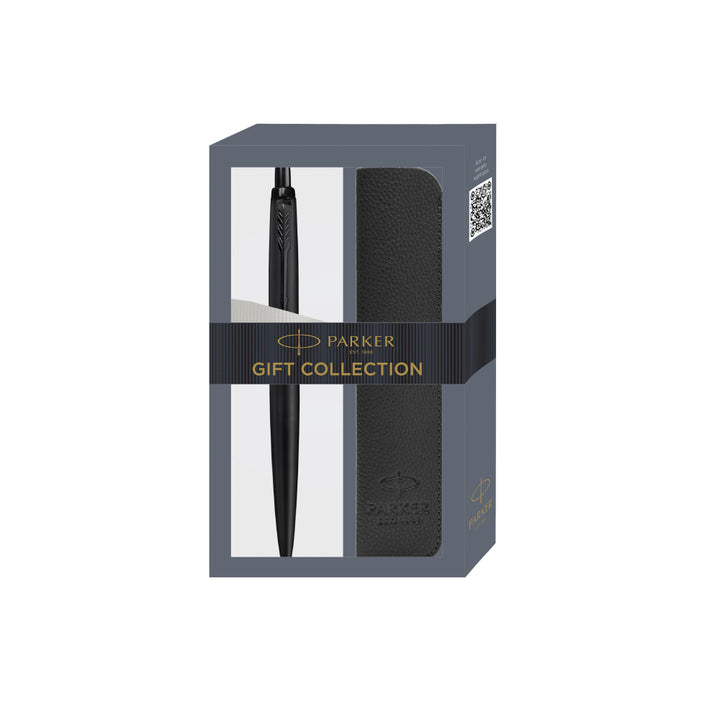 Parker Giftset Jotter XL Mono Black BP with Black Pen Sleeve — capped
