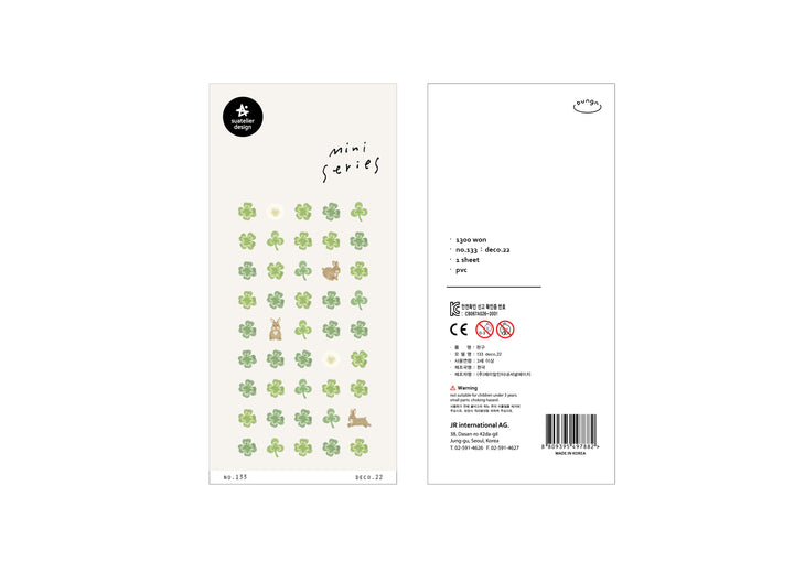 Suatelier Sticker Mini Series - Deco.22 (Clover Field) — front view