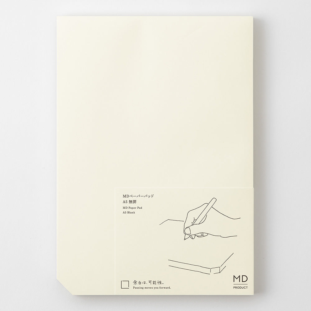 MD Notebook Paper Pad A5 - Blank — close-up