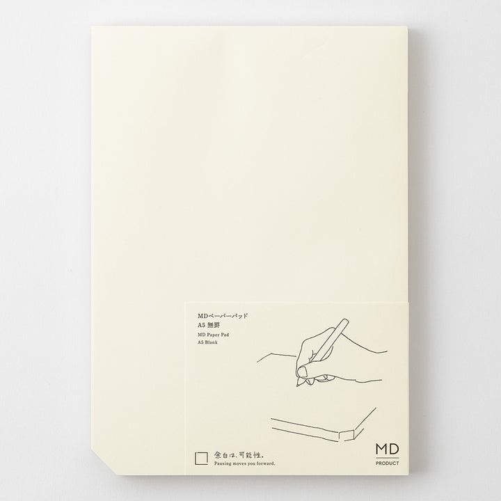 MD Notebook Paper Pad A5 - Blank — close-up