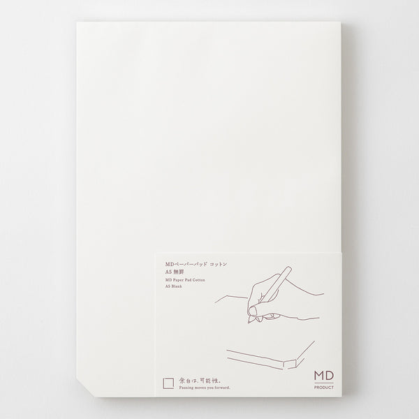 MD Paper Pad Cotton A5 - Blank — front view