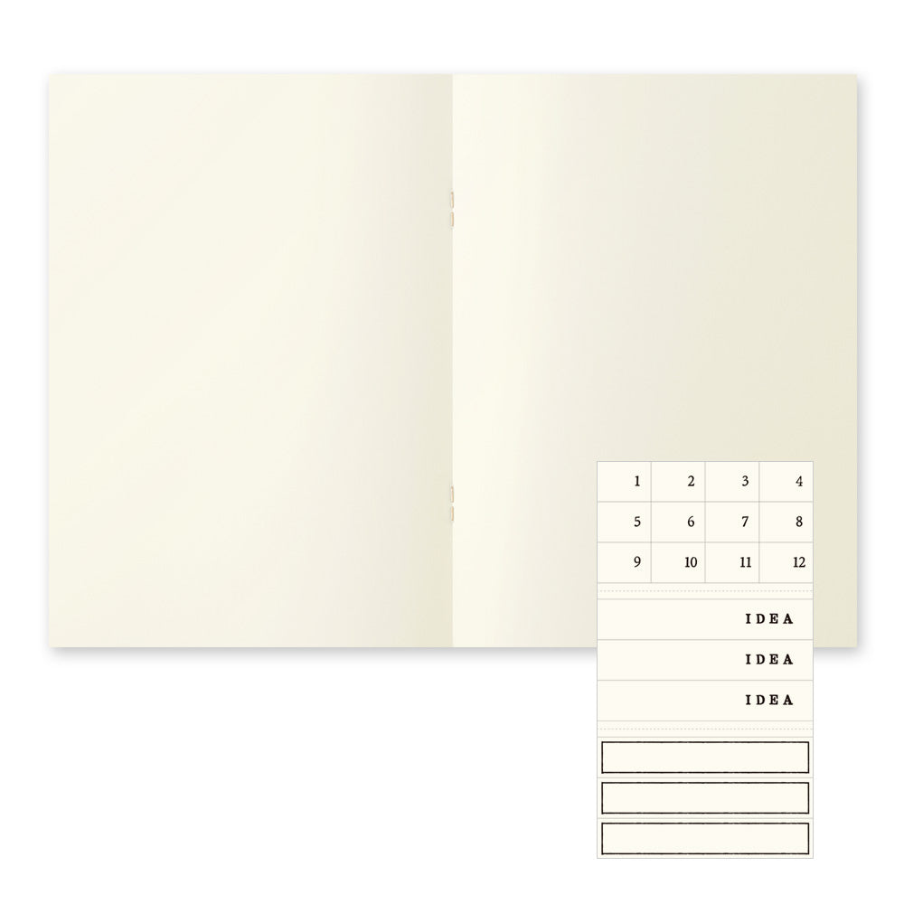 MD Notebook Light <A5> Blank 3pcs Pack A — spine view