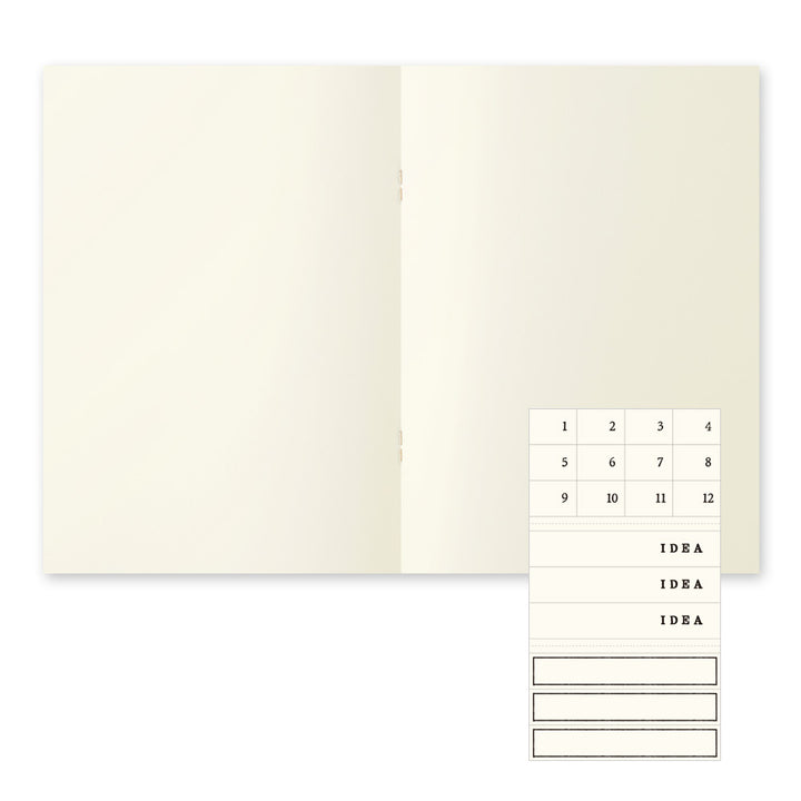 MD Notebook Light <A5> Blank 3pcs Pack A — spine view