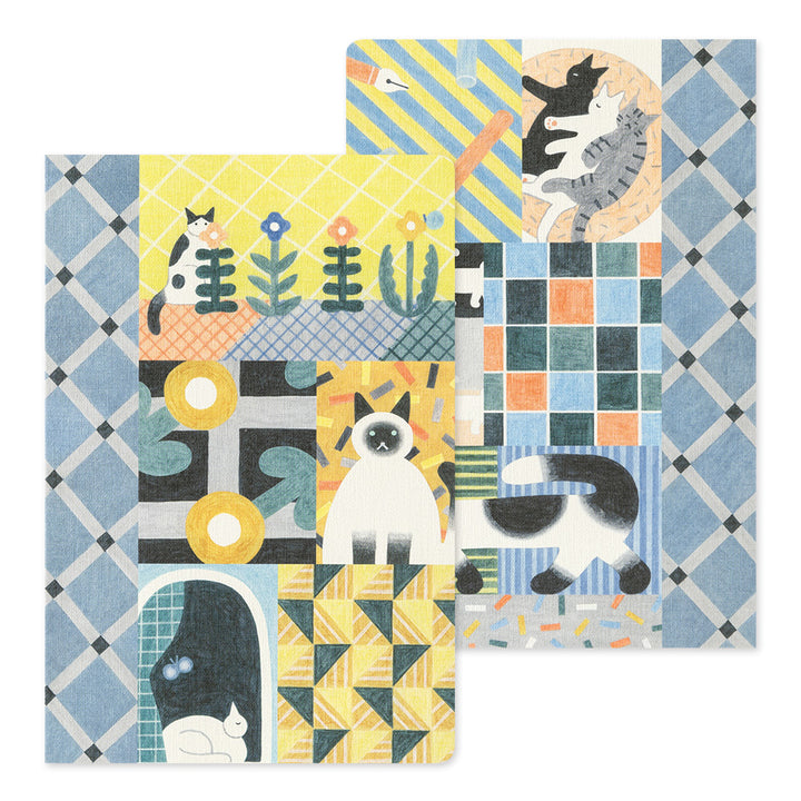Midori Yuru Log Notebook [B6] in Cat — Midori notebook — quality writing journal with premium paper, at Cityluxe Singapore stationery store