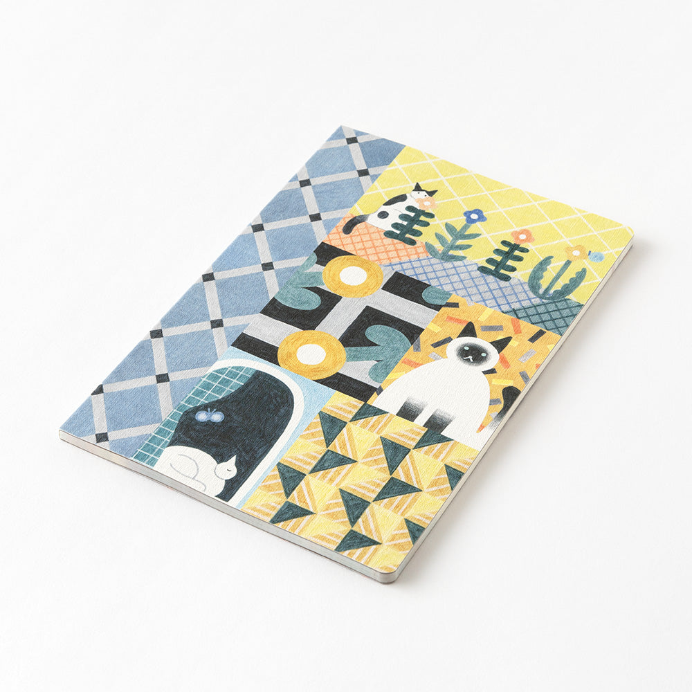 Midori Yuru Log Notebook [B6] in Cat — Midori notebook — quality writing journal with premium paper, at Cityluxe Singapore stationery store