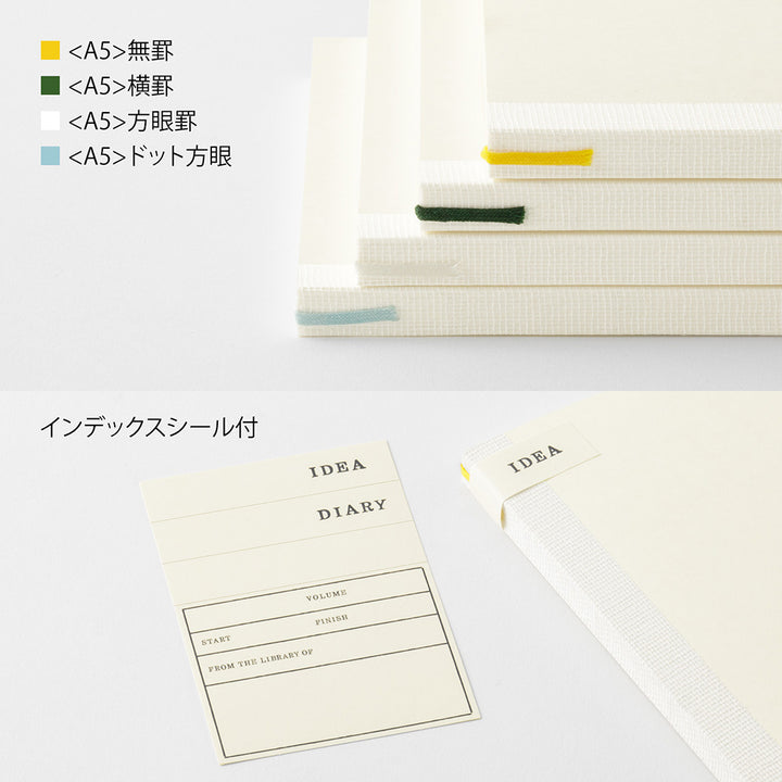 MD Notebook <A5> Grid B — flat lay