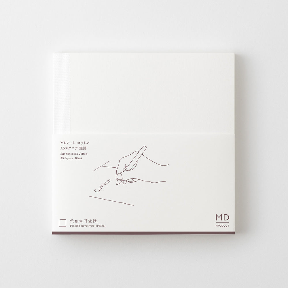 MD Notebook Cotton <A5 Square> Blank A — flat lay