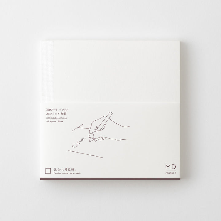 MD Notebook Cotton <A5 Square> Blank A — flat lay