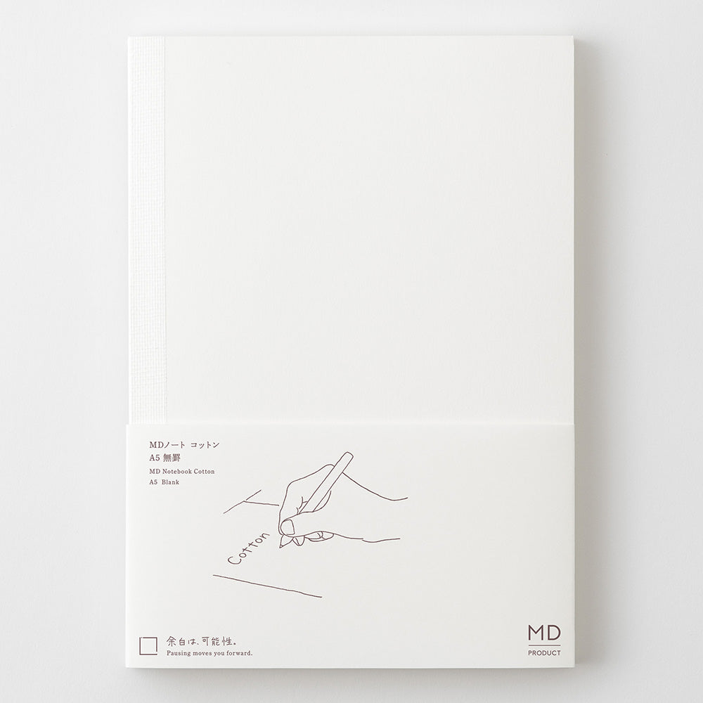 MD Notebook Cotton <A5> Blank A — flat lay