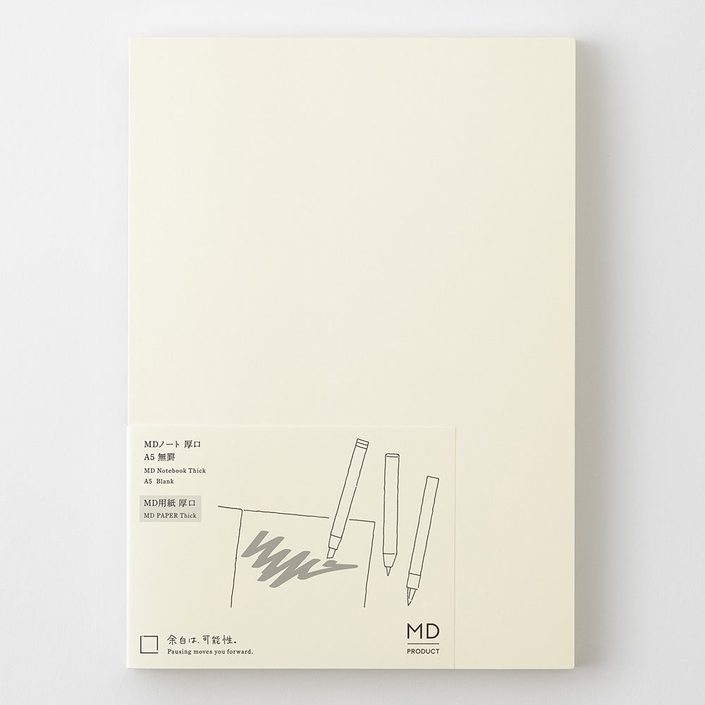 MD Notebook Thick <A5> Blank A — flat lay