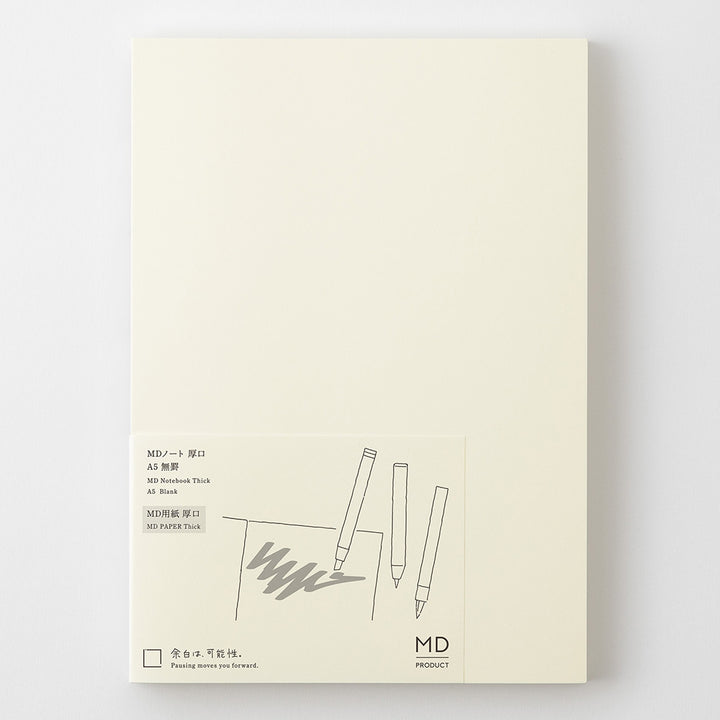 MD Notebook Thick <A5> Blank A — flat lay