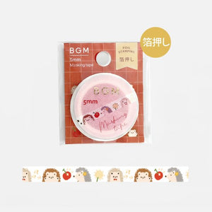 BGM Life foil stamping "Hedgehog" Masking Tape