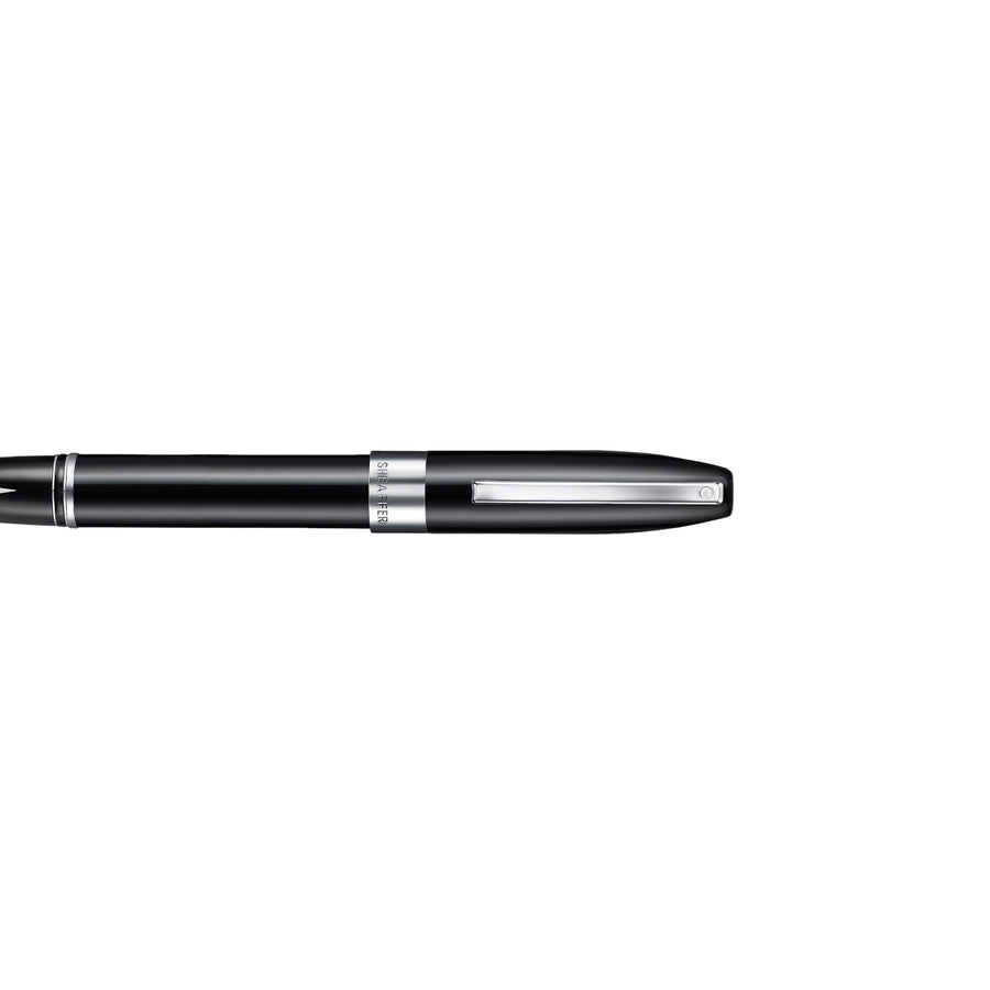 Sheaffer Legacy 9064 Glossy Black Inlaid Nib Fountain Pen with Chrome-Plated Trims Medium Nib — Sheaffer fountain pen — precision nib writing instrument, at Cityluxe Singapore stationery store