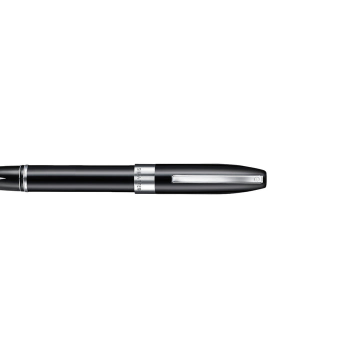 Sheaffer Legacy 9064 Glossy Black Inlaid Nib Fountain Pen with Chrome-Plated Trims Medium Nib — Sheaffer fountain pen — precision nib writing instrument, at Cityluxe Singapore stationery store