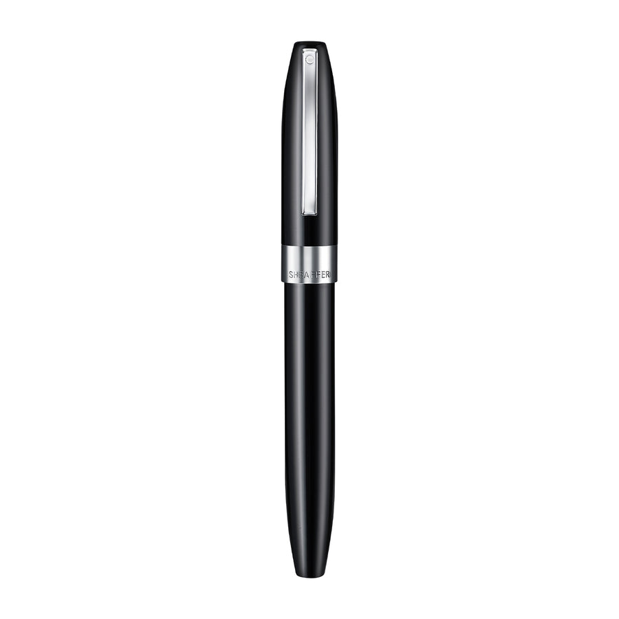 Sheaffer Legacy 9064 Glossy Black Inlaid Nib Fountain Pen with Chrome-Plated Trims Medium Nib — Sheaffer fountain pen — precision nib writing instrument, at Cityluxe Singapore stationery store