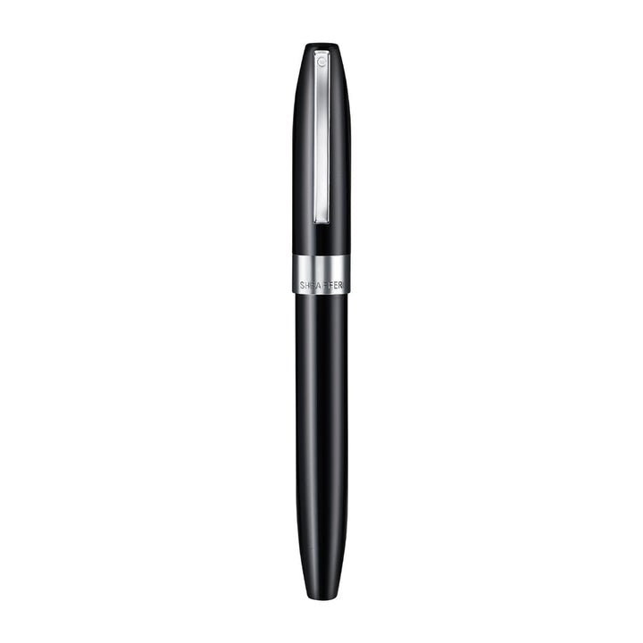 Sheaffer Legacy 9064 Glossy Black Inlaid Nib Fountain Pen with Chrome-Plated Trims Medium Nib — Sheaffer fountain pen — precision nib writing instrument, at Cityluxe Singapore stationery store