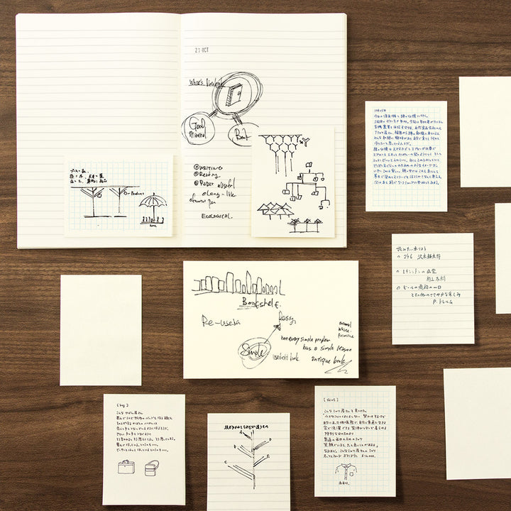 MD Paper Sticky Memo Pad <A7> Blank — MD Paper memo pad — premium stationery and lifestyle, at Cityluxe Singapore