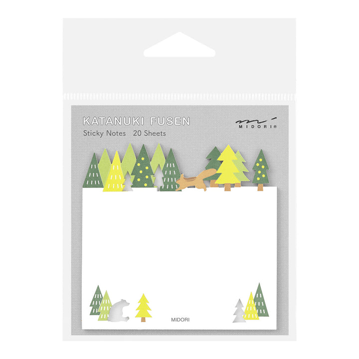 Midori Sticky Notes Die-Cutting Forest — Midori sticky note — premium stationery and lifestyle, at Cityluxe Singapore