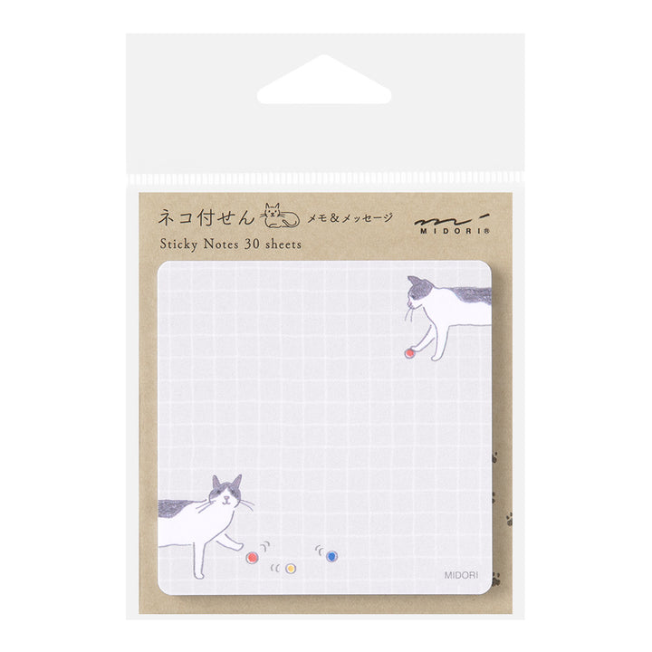 Midori Sticky Notes in Ball and Cat — Midori sticky note — premium stationery and lifestyle, at Cityluxe Singapore