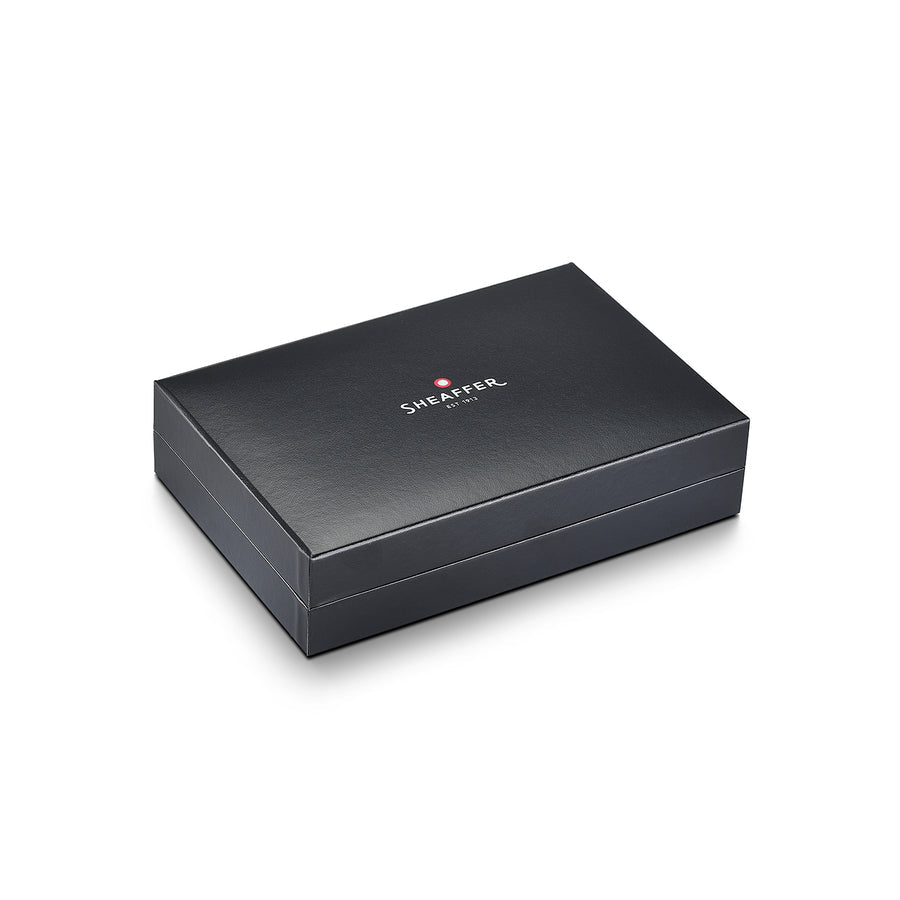 Sheaffer Legacy 9064 Glossy Black Inlaid Nib Fountain Pen with Chrome-Plated Trims Medium Nib — Sheaffer fountain pen — precision nib writing instrument, at Cityluxe Singapore stationery store