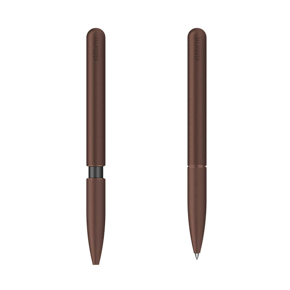 Stilform PEN Walnut Brown Aluminium Ballpoint Pen (2)