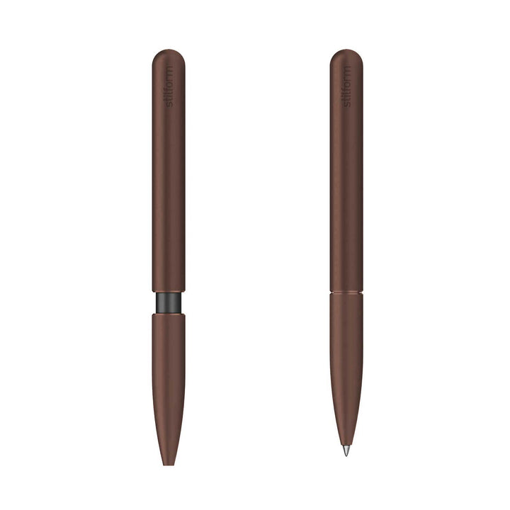 Stilform PEN Walnut Brown Aluminium Ballpoint Pen (2)