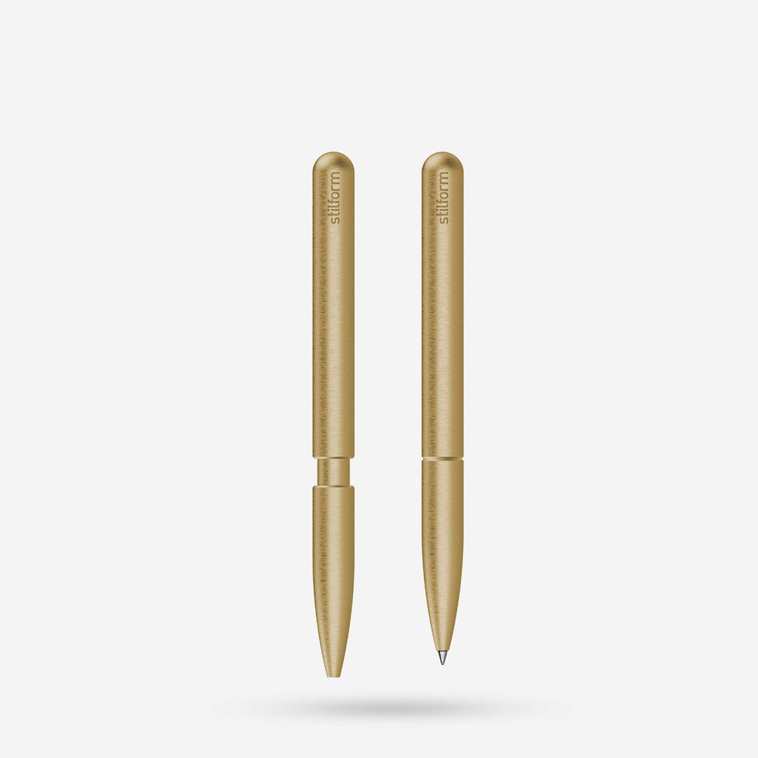 Stilform PEN Radial Brushed Brass Ballpoint Pen