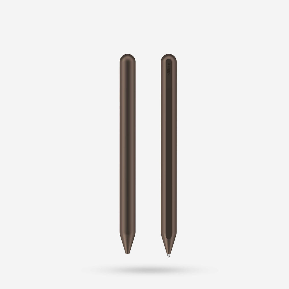 Stilform AEON Walnut Brown Aluminium Ballpoint Pen (2)