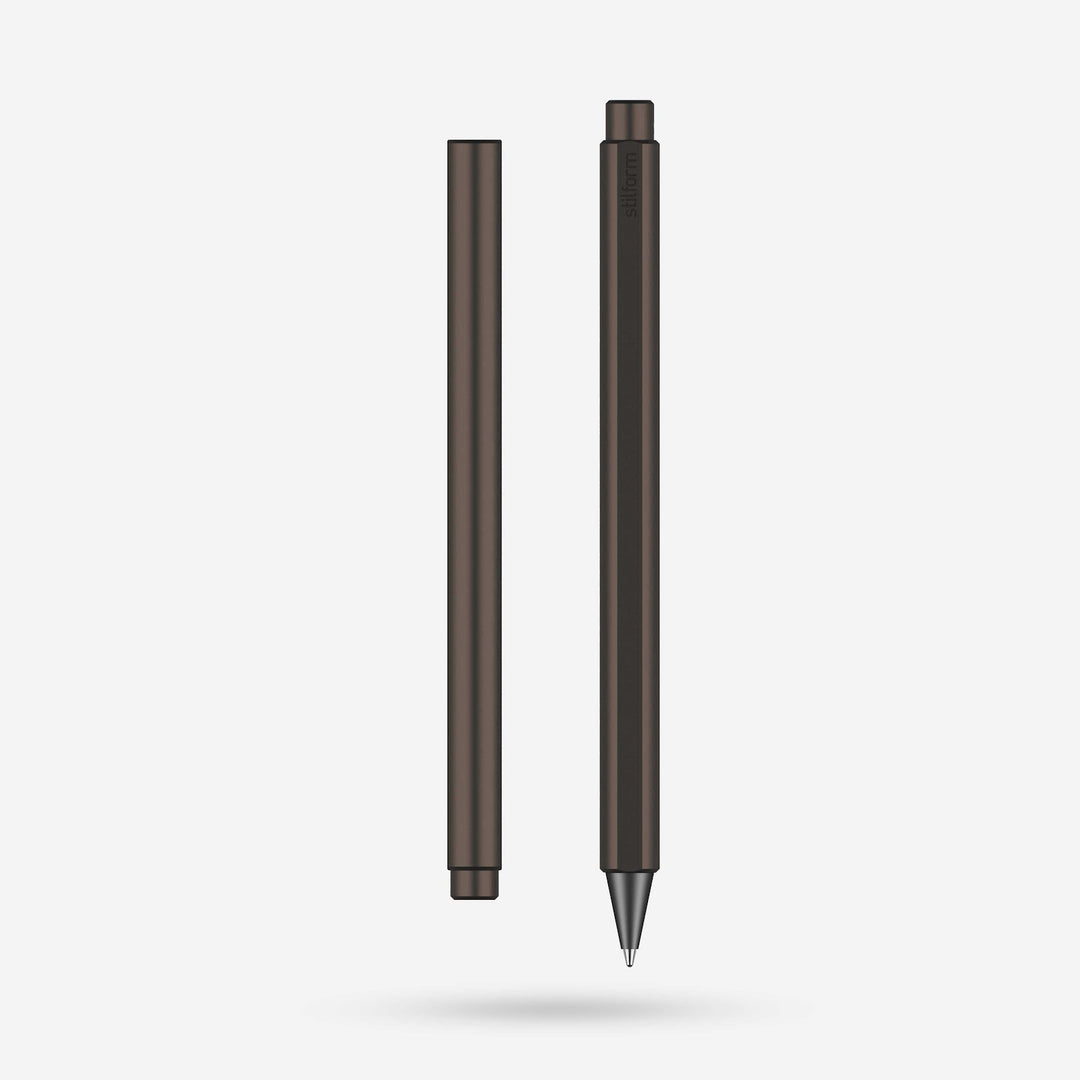 Stilform FLOW Walnut Brown Aluminium Rollerball Pen